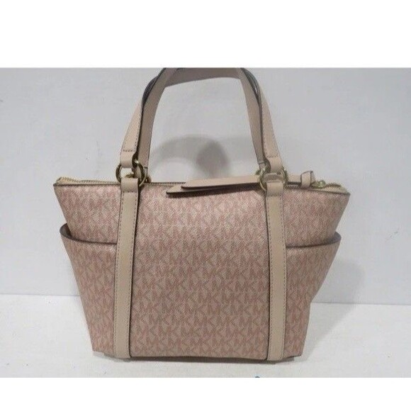 Michael Kors Sullivan Logo Print Tote Bag - Pink/Gold Chiccore Fashionista - Picture 3 of 7